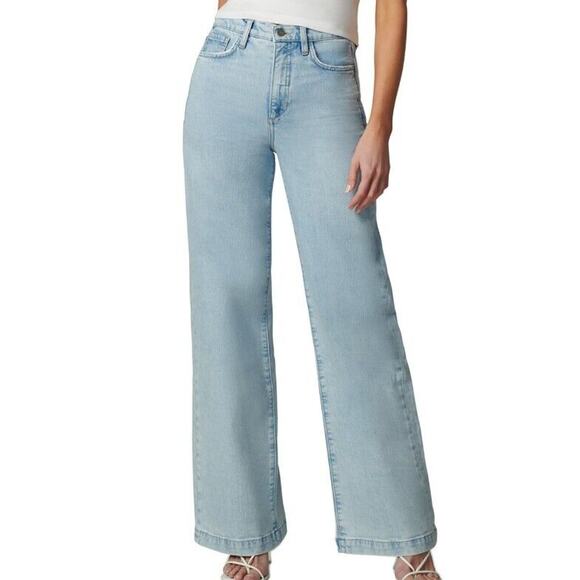 Joes Jeans 28 High Rise Wide Leg Light Wash Stretch Womend Denim - Picture 1 of 11